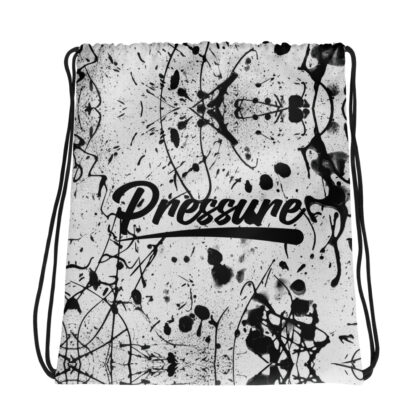 Pressure Splatter Drawstring Bag (Black)