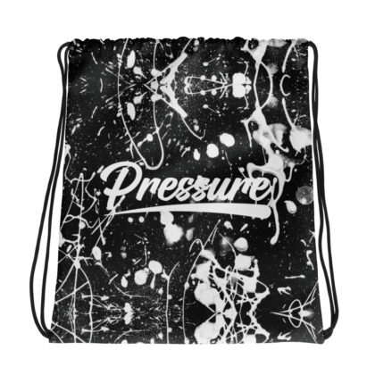 Pressure Splatter Drawstring Bag (White)