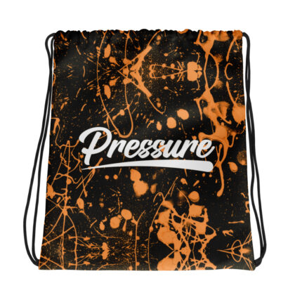 Pressure Splatter Drawstring Bag (Orange)