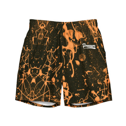Pressure Splatter Men's Swim Trunks (Orange)