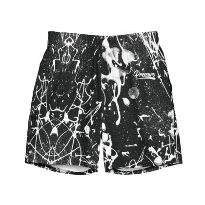 Pressure Splatter Men's Swim Trunks (White)