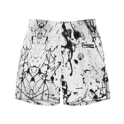 Pressure Splatter Men's Swim Trunks (Black)