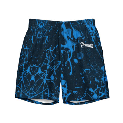 Pressure Splatter Men's Swim Trunks (Blue)