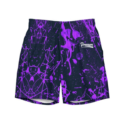 Pressure Splatter Men's Swim Trunks (Purple)