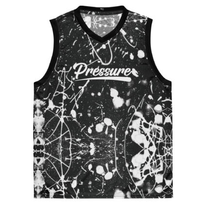 Pressure Splatter Basketball Jersey (White/Black)