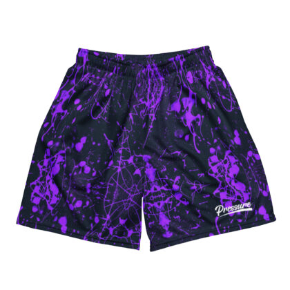 Pressure Splatter Mesh Shorts (Purple)