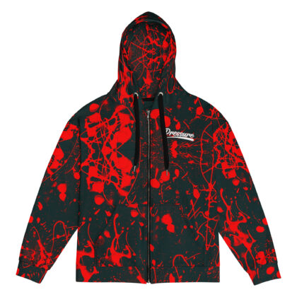 Pressure Splatter Zip-Up Hoodie (Red)
