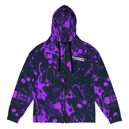 Pressure Splatter Zip Up Hoodie (Purple)