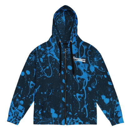 Pressure Splatter Zip Up Hoodie (Blue)
