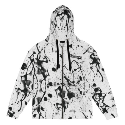 Pressure Splatter Zip Up Hoodie (Black)