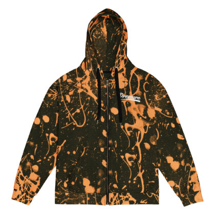 Pressure Splatter Zip Up Hoodie (Orange)