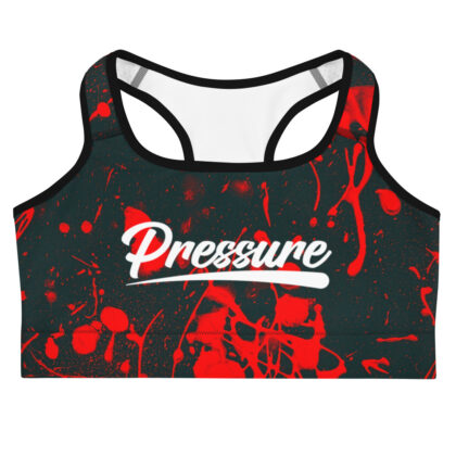 Pressure Splatter Women's Sports Bra (Red)