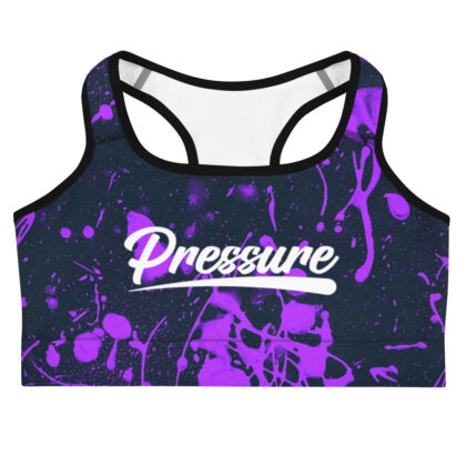 Pressure Splatter Women's Sports Bra (Purple)