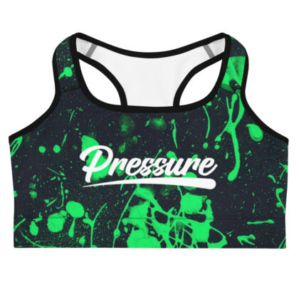 Pressure Splatter Women's Sports Bra (Green)