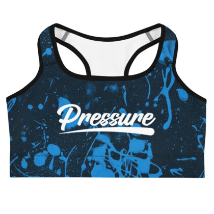 Pressure Splatter Women's Sports Bra (Blue)
