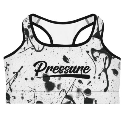 Pressure Splatter Women's Sports Bra (Black)