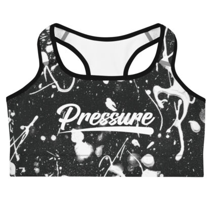Pressure Splatter Women's Sports Bra (White)