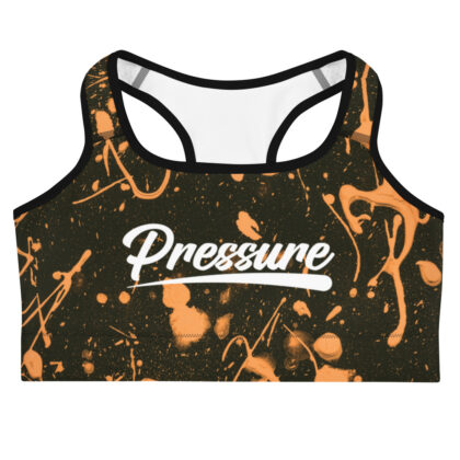 Pressure Splatter Women's Sports Bra (Orange)