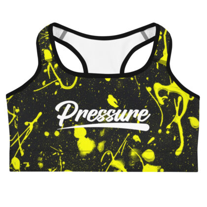 Pressure Splatter Women's Sports Bra (Yellow)