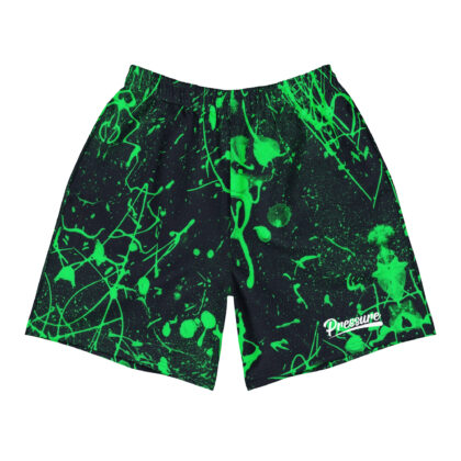 Pressure Splatter Long Athletic Shorts (Green)