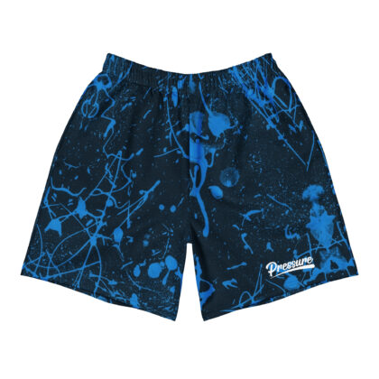 Pressure Splatter Long Athletic Shorts (Blue)