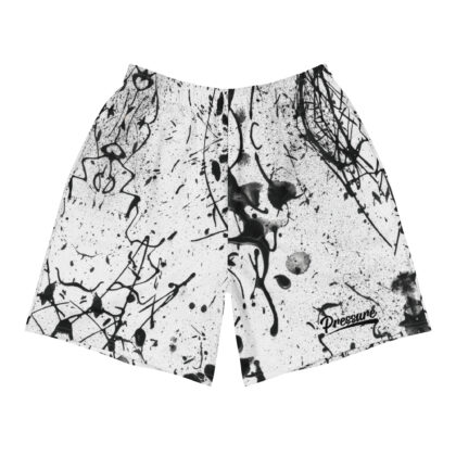 Pressure Splatter Long Athletic Shorts (Black)