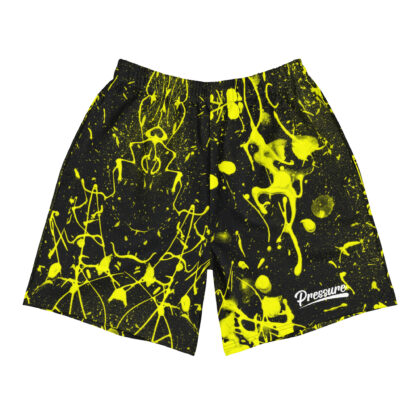 Pressure Splatter Long Athletic Shorts (Yellow)