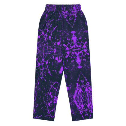 Pressure Splatter Wide-leg Joggers (Purple)