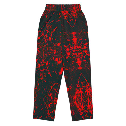 Pressure Splatter Wide-leg Joggers (Red)