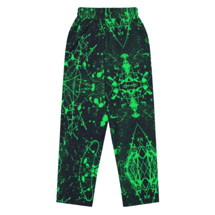 Pressure Splatter Wide-leg Joggers (Green)