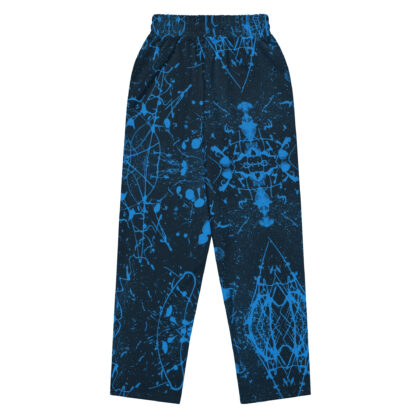 Pressure Splatter Wide-leg Joggers (Blue)