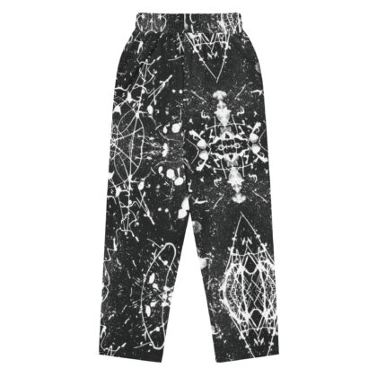 Pressure Splatter Wide-leg Joggers (White)