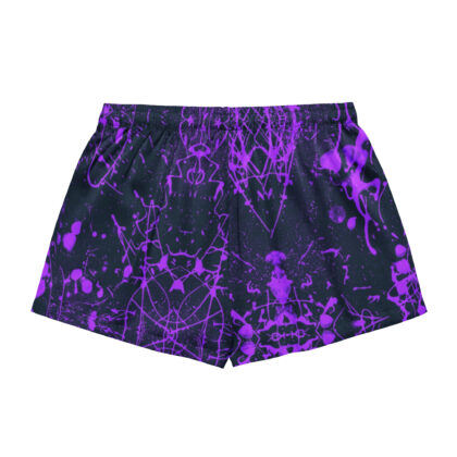 Pressure Splatter Women's Pajama Shorts (Purple)