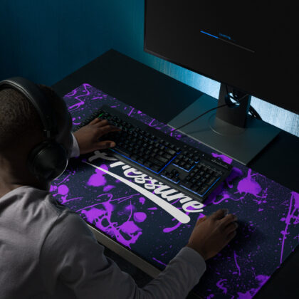 Pressure Splatter Gaming Mouse Pad (Purple)