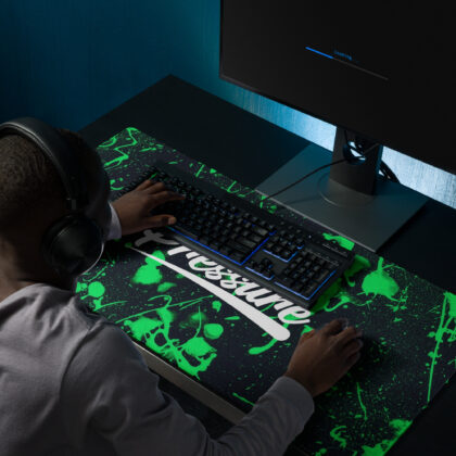 Pressure Splatter Gaming Mouse Pad (Green)
