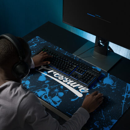 Pressure Splatter Gaming Mouse Pad (Blue)
