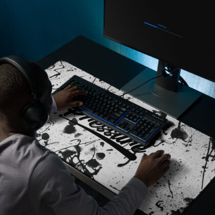 Pressure Splatter Gaming Mouse Pad (Black)