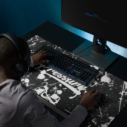 Pressure Splatter Gaming Mouse Pad (White)