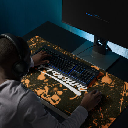 Pressure Splatter Gaming Mouse Pad (Orange)