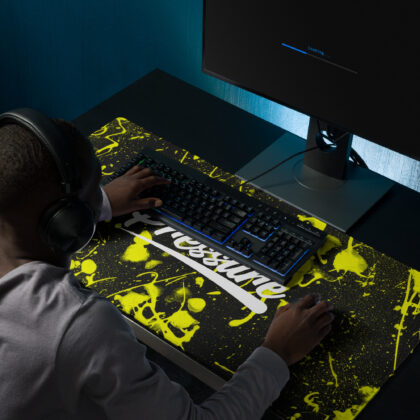 Pressure Splatter Gaming Mouse Pad (Yellow)