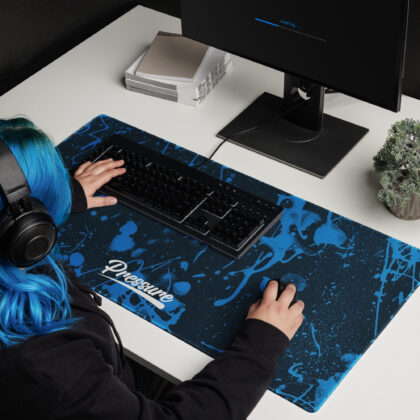 Pressure Lower Splatter Gaming Mouse Pad (Blue)