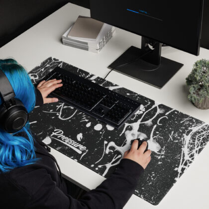 Pressure Lower Splatter Gaming Mouse Pad (White)
