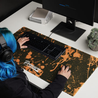 Pressure Lower Splatter Gaming Mouse Pad (Orange)